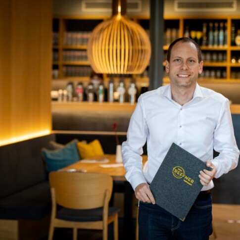 Gastgeber Andreas im Restaurant zum Treffner