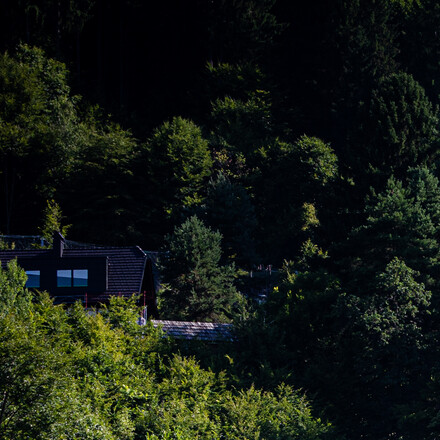 Ein grünes Feld vorm Hotel eduCARE am Ossiacher See